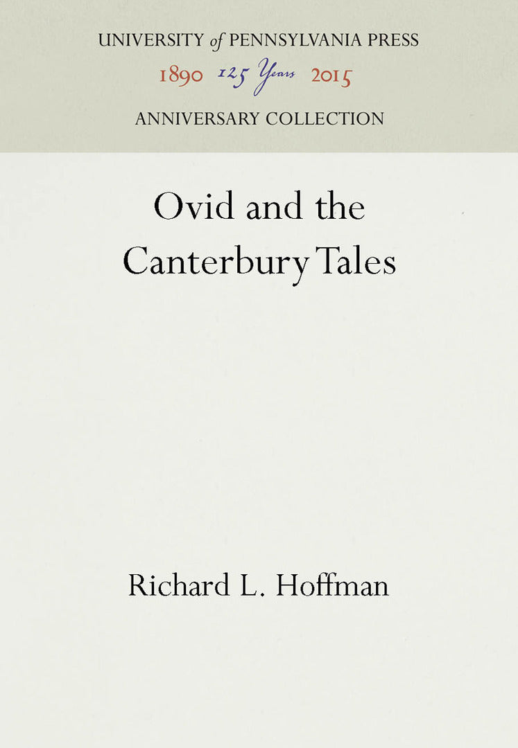 Cover image for Ovid and the Canterbury Tales ISBN 9781512802399