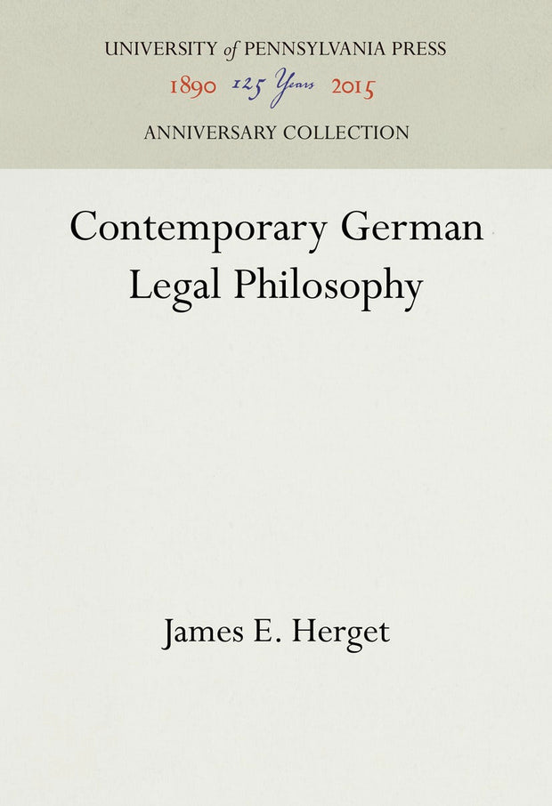 Cover image for Contemporary German Legal Philosophy, isbn: 9781512802580