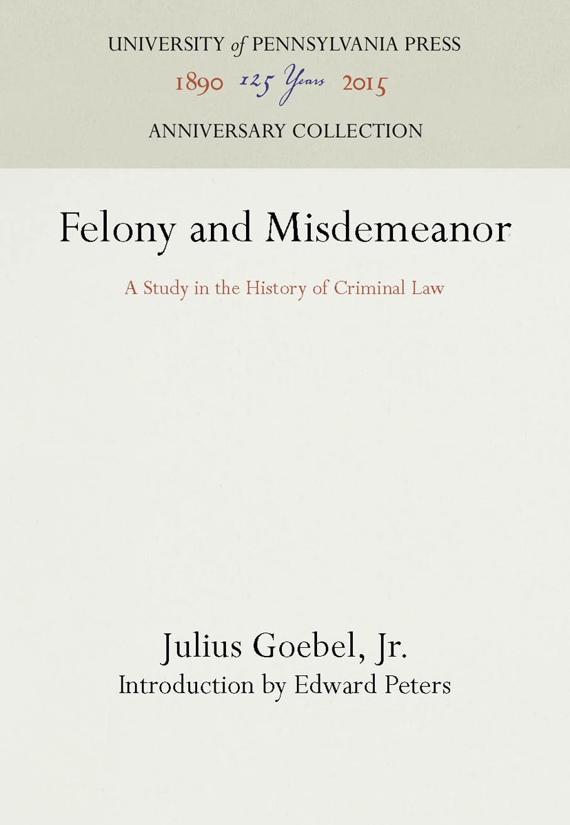 Book cover image for Felony and Misdemeanor ISBN: 9781512802733