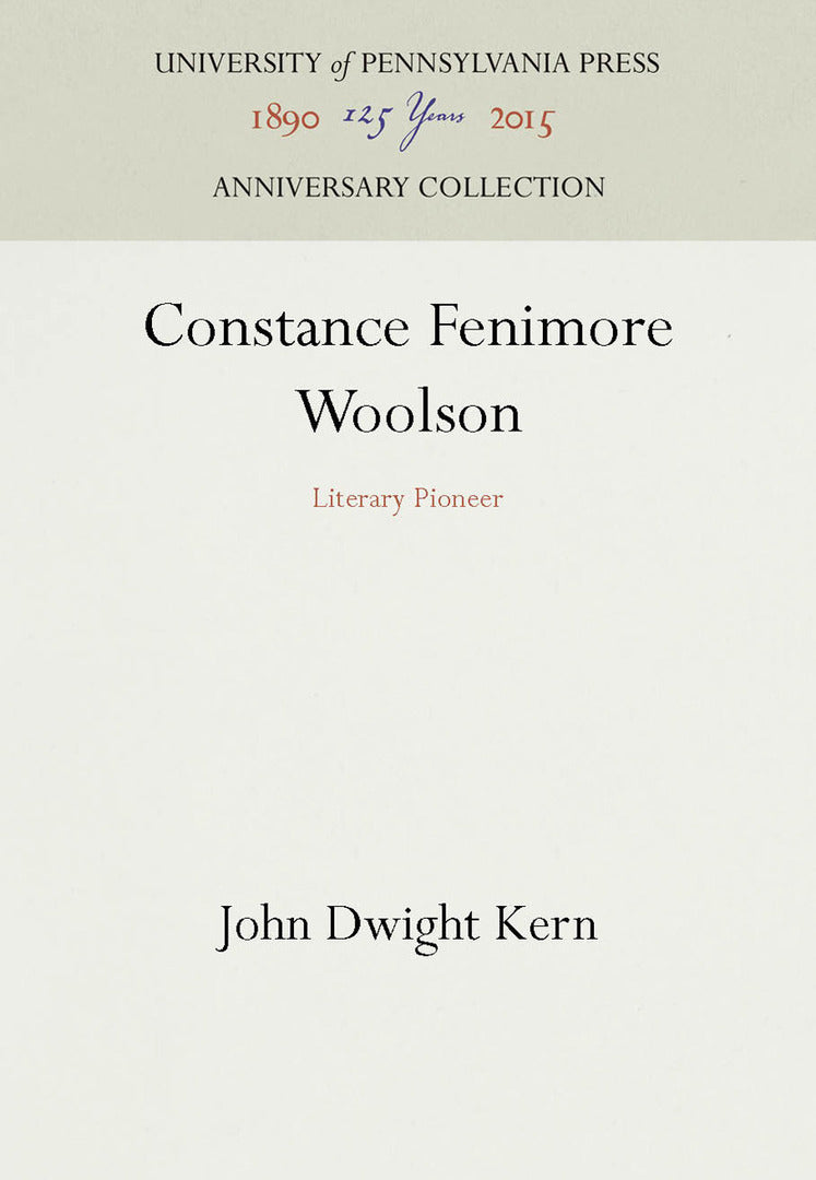 Cover image for Constance Fenimore Woolson ISBN 9781512803075