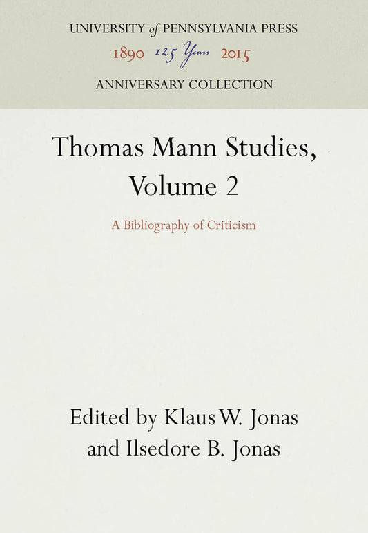 Thomas Mann Studies, Volume 2