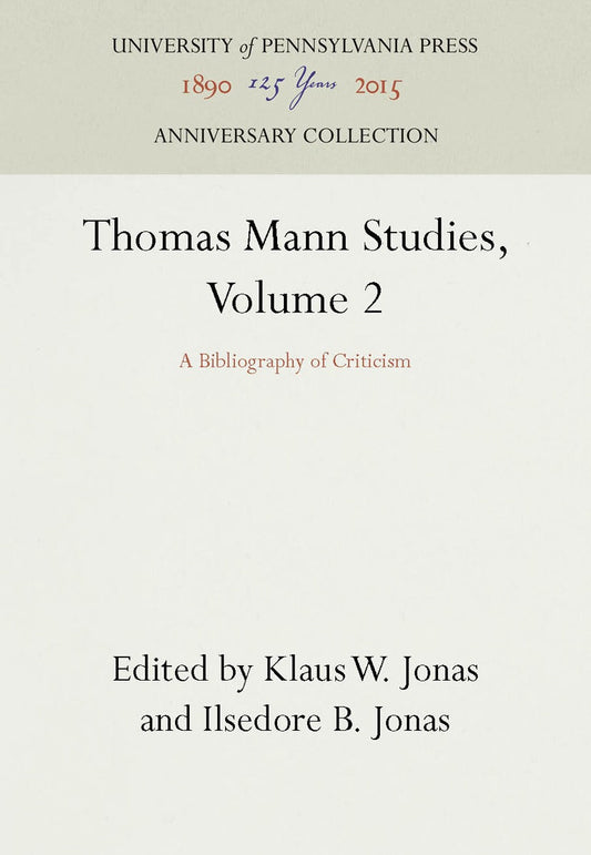 Thomas Mann Studies, Volume 2