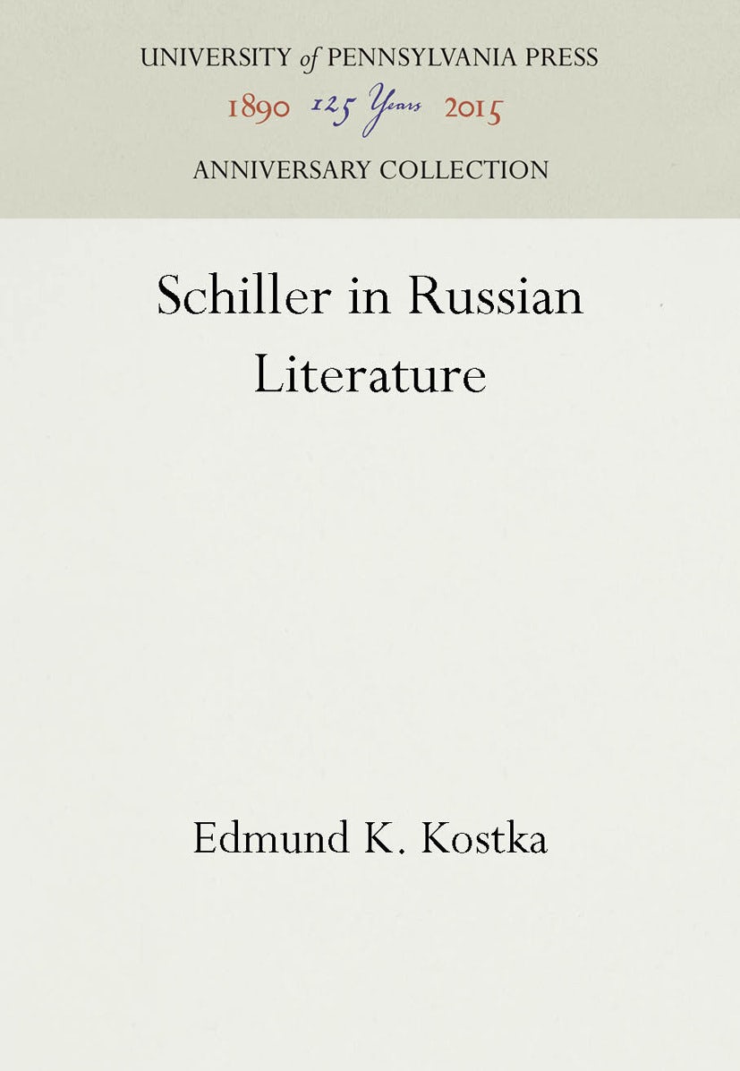 Book cover image for Schiller in Russian Literature ISBN: 9781512803396