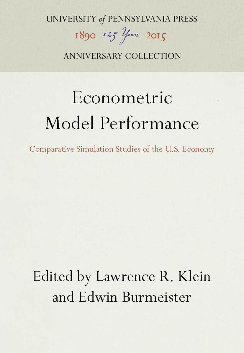Book cover image for Econometric Model Performance ISBN: 9781512803563