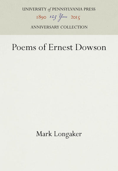 Cover image for Poems of Ernest Dowson, isbn: 9781512803655