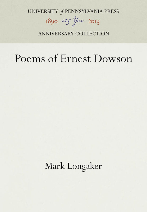 Cover image for Poems of Ernest Dowson, isbn: 9781512803655