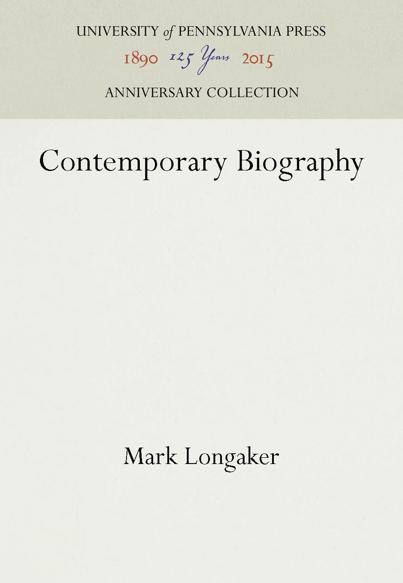 Book cover image for Contemporary Biography ISBN: 9781512803723