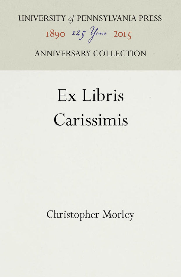 Cover image for Ex Libris Carissimis, isbn: 9781512804645