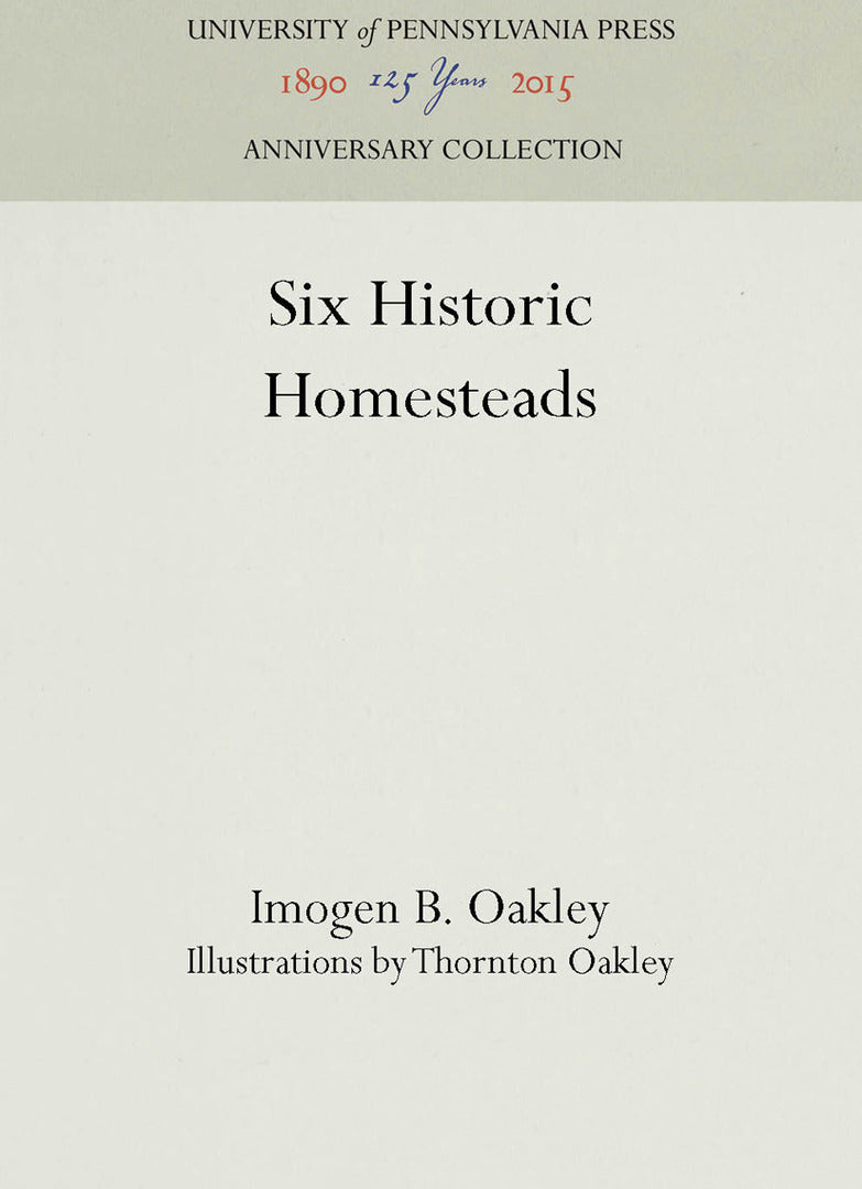 Cover image for Six Historic Homesteads ISBN 9781512805192