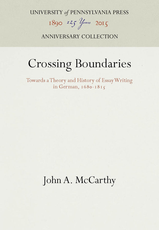 Cover image for Crossing Boundaries, isbn: 9781512805468