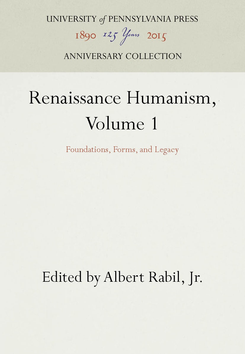 Book cover image for Renaissance Humanism, Volume 1 ISBN: 9781512805758