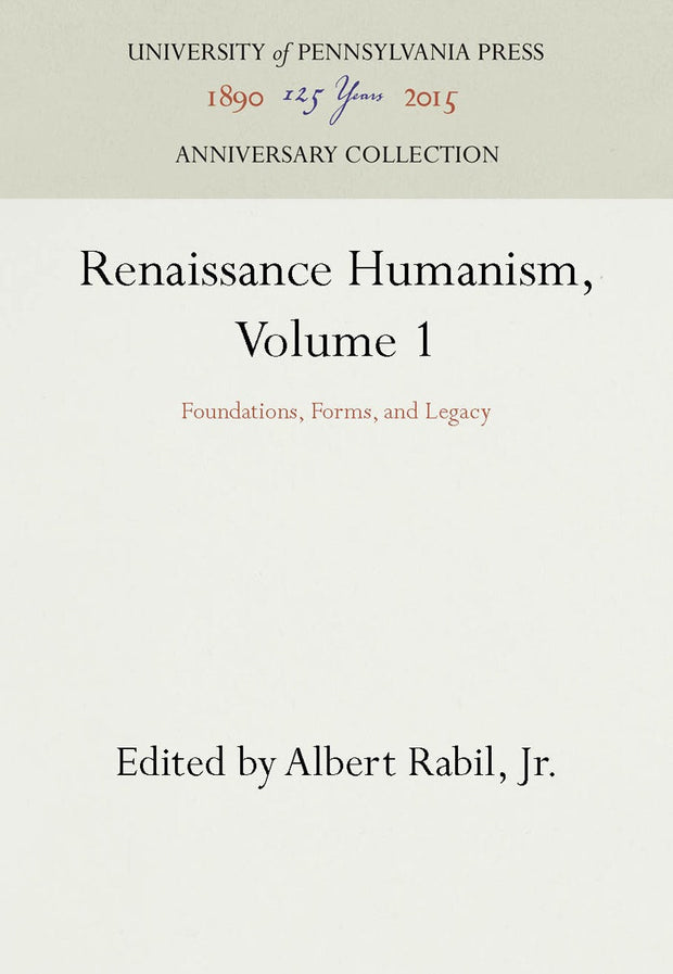 Cover image for Renaissance Humanism, Volume 1, isbn: 9781512805758