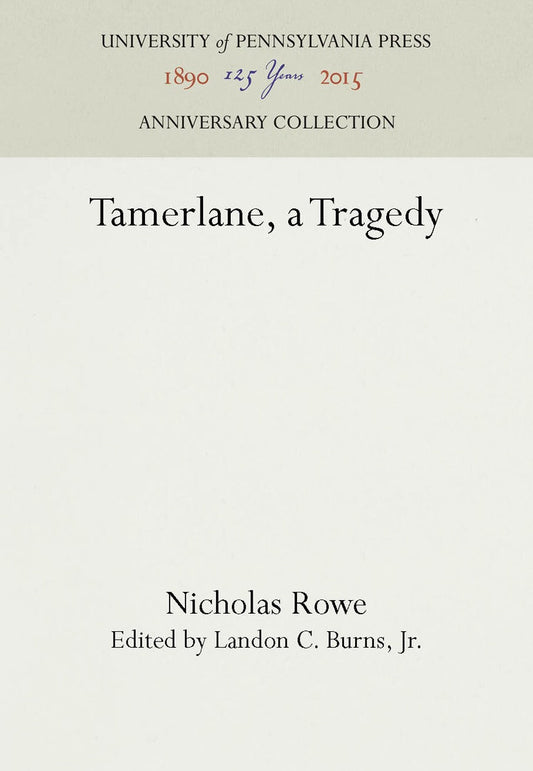 Tamerlane, a Tragedy