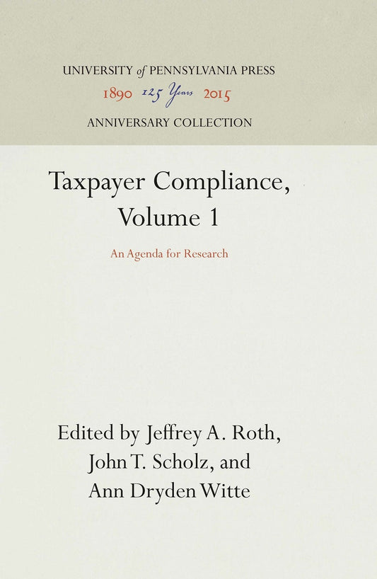Taxpayer Compliance, Volume 1