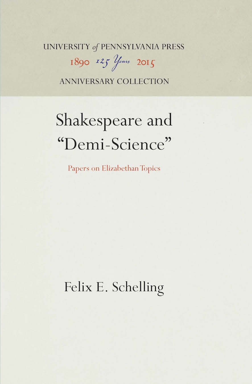 Book cover image for Shakespeare and "Demi-Science" ISBN: 9781512806502
