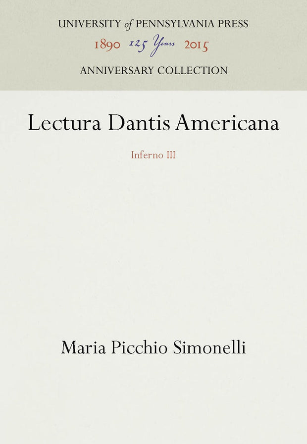 Cover image for Lectura Dantis Americana, isbn: 9781512806991