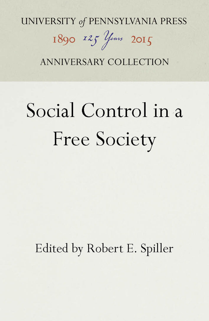 Cover image for Social Control in a Free Society ISBN 9781512807417