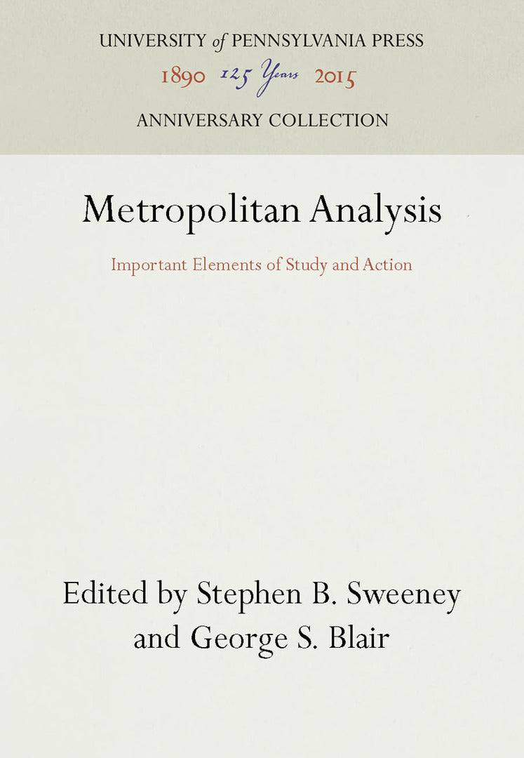 Cover image for Metropolitan Analysis ISBN 9781512807752