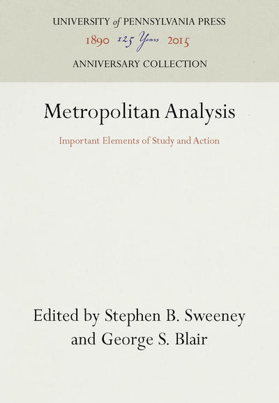 Cover image for Metropolitan Analysis, isbn: 9781512807769