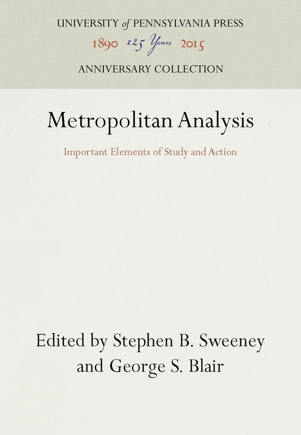 Cover image for Metropolitan Analysis, isbn: 9781512807769