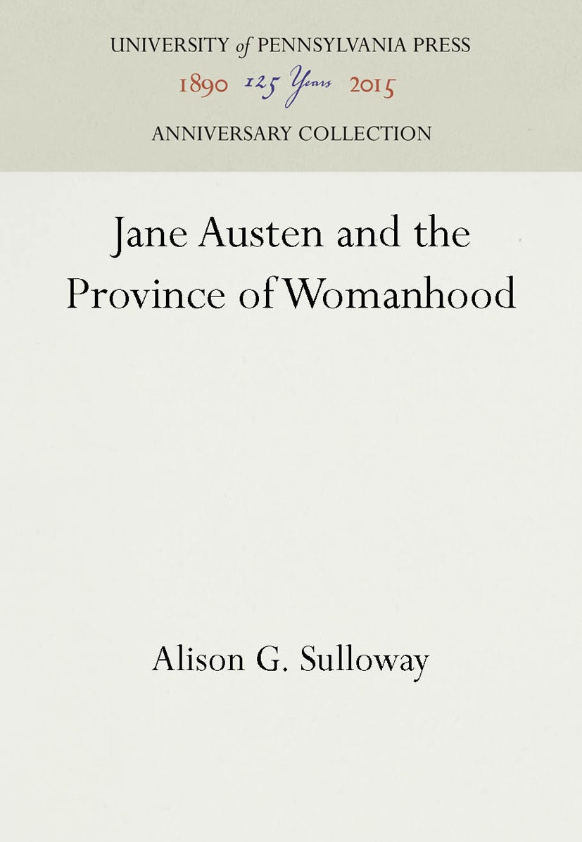 Book cover image for Jane Austen and the Province of Womanhood ISBN: 9781512807820