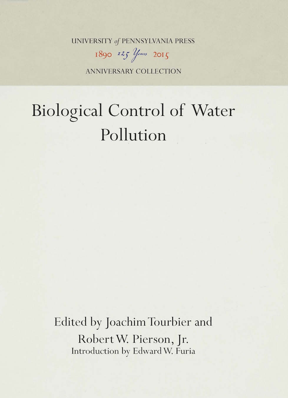 Book cover image for Biological Control of Water Pollution ISBN: 9781512807967