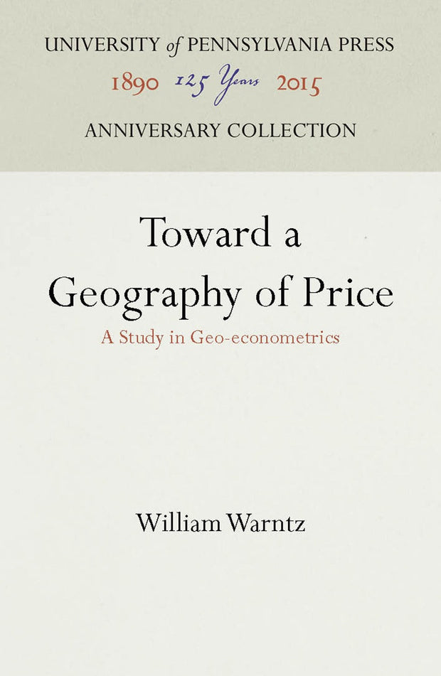 Cover image for Toward a Geography of Price, isbn: 9781512808117