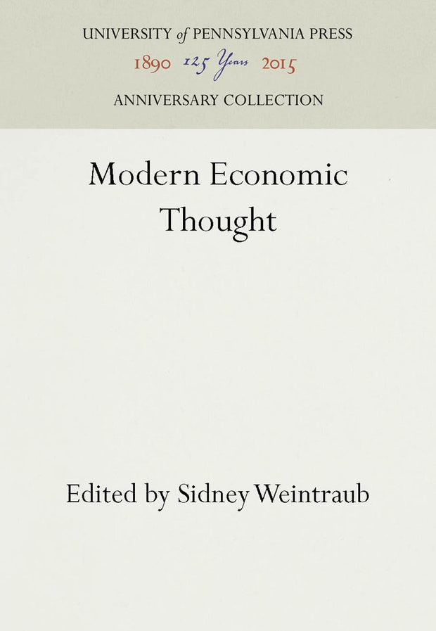 Cover image for Modern Economic Thought, isbn: 9781512808650