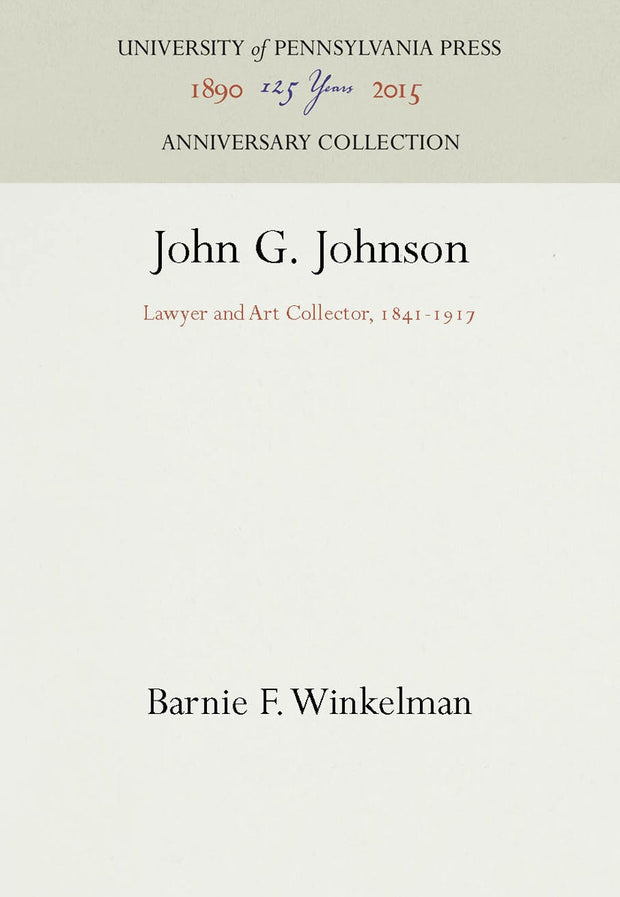 Cover image for John G. Johnson, isbn: 9781512808810