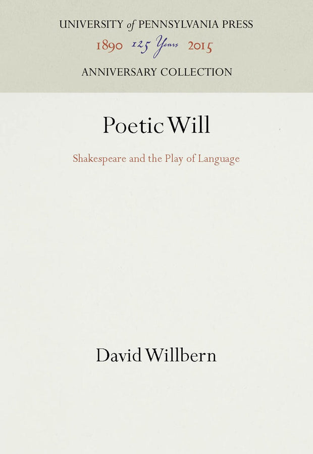 Cover image for Poetic Will, isbn: 9781512809374
