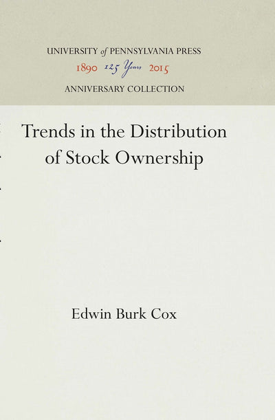 Cover image for Trends in the Distribution of Stock Ownership, isbn: 9781512811094