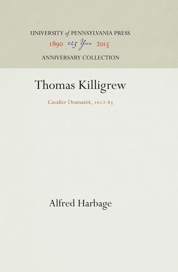 Cover image for Thomas Killigrew ISBN 9781512812169
