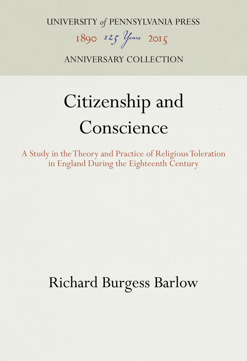 Book cover image for Citizenship and Conscience ISBN: 9781512814149