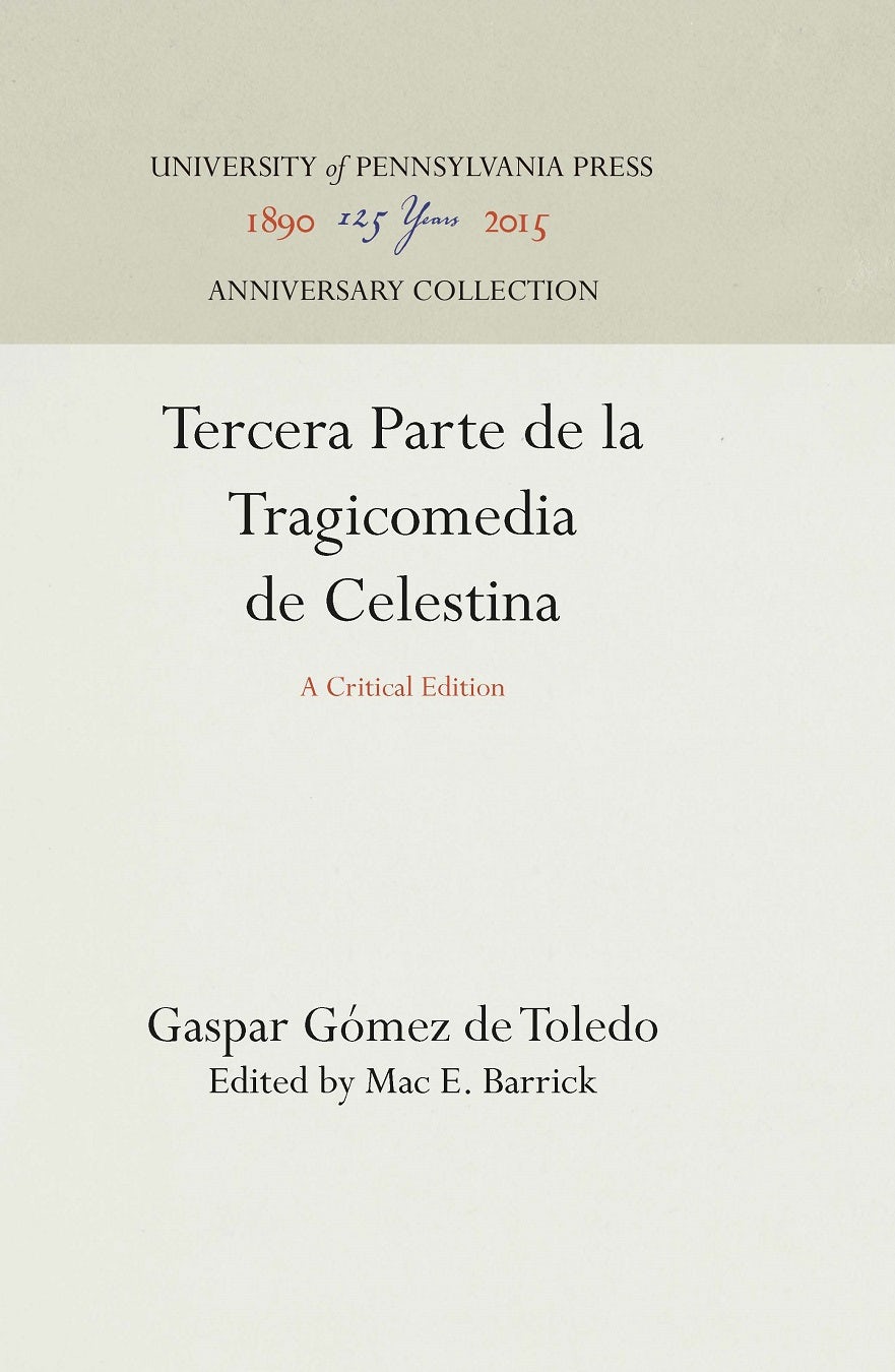 Book cover image for Tercera Parte de la Tragicomedia de Celestina ISBN: 9781512814163