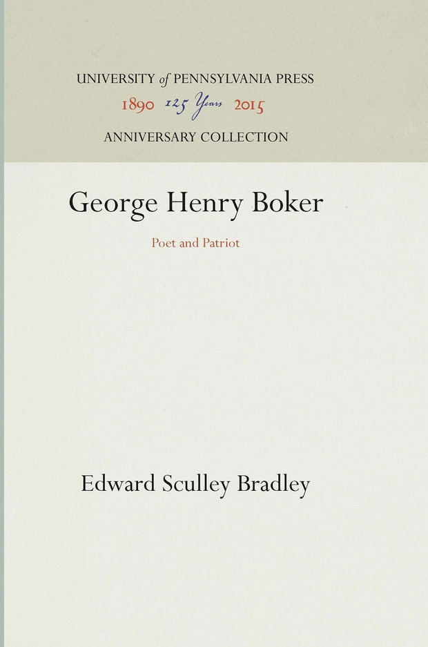 Cover image for George Henry Boker, isbn: 9781512814699