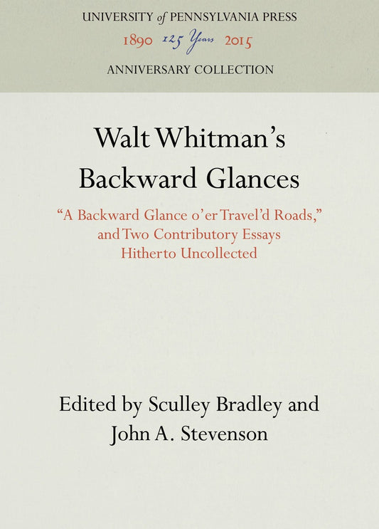 Walt Whitman's Backward Glances