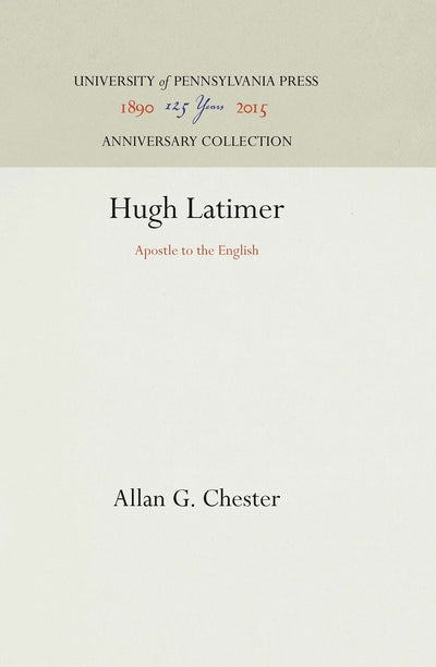 Cover image for Hugh Latimer, isbn: 9781512815207
