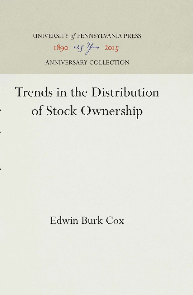 Cover image for Trends in the Distribution of Stock Ownership, isbn: 9781512815344