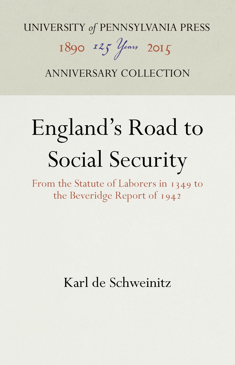 Book cover image for England's Road to Social Security ISBN: 9781512815498