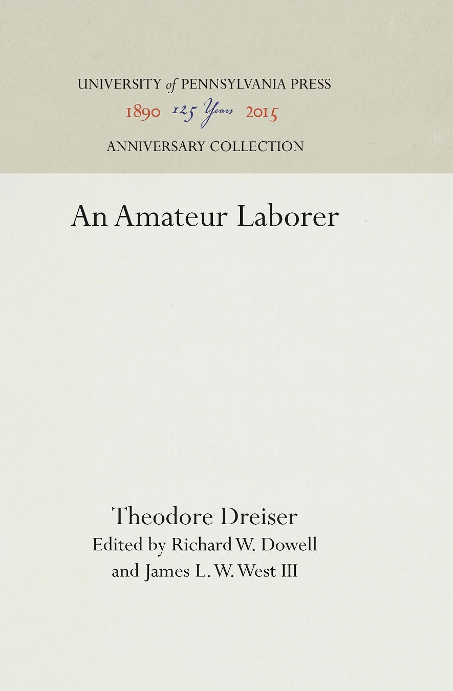 Book cover image for An Amateur Laborer ISBN: 9781512815627