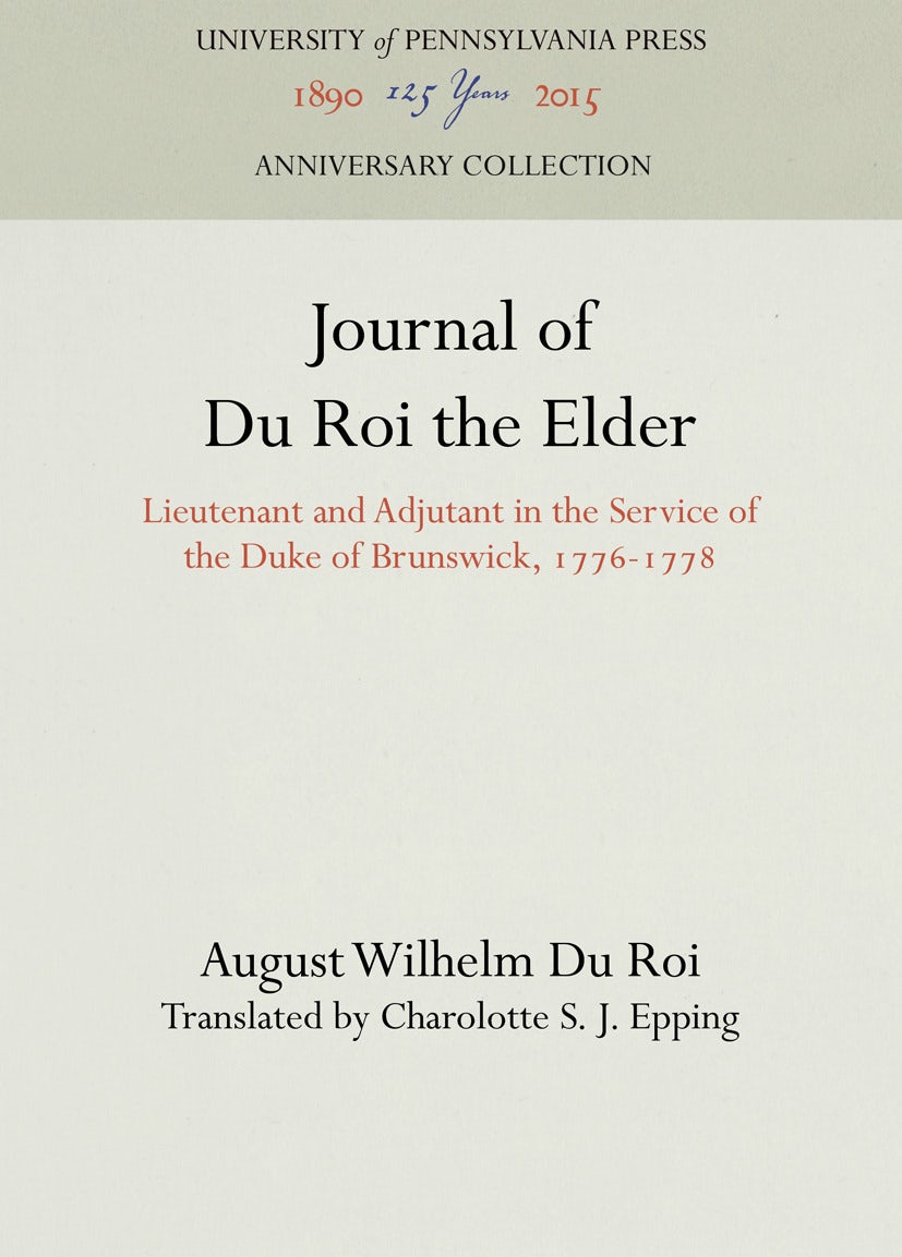Book cover image for Journal of Du Roi the Elder ISBN: 9781512815641