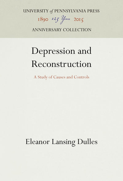 Cover image for Depression and Reconstruction, isbn: 9781512815658