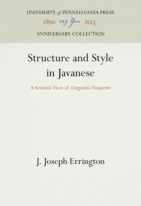 Structure and Style in Javanese