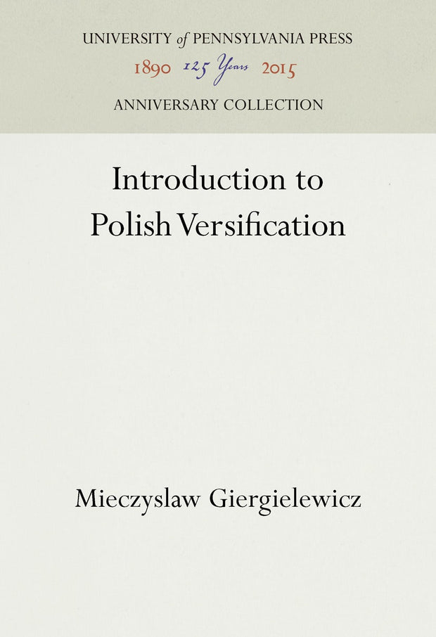 Cover image for Introduction to Polish Versification, isbn: 9781512816259