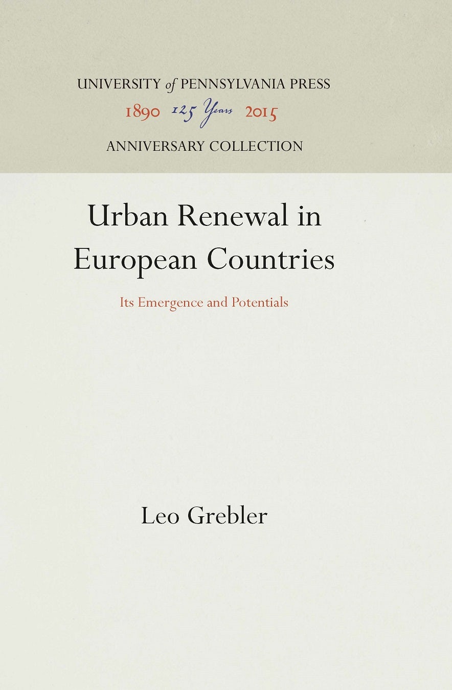 Book cover image for Urban Renewal in European Countries ISBN: 9781512816396