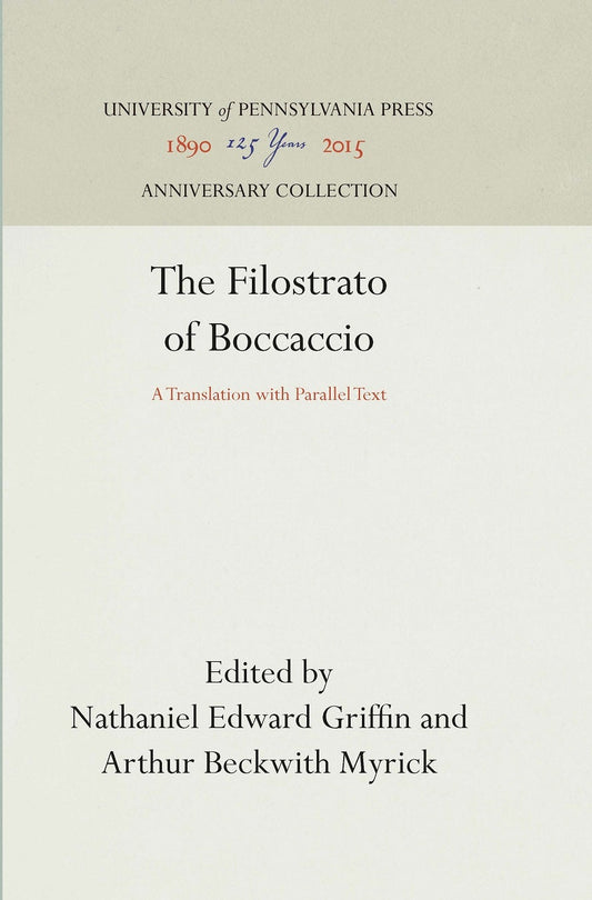 The Filostrato of Boccaccio
