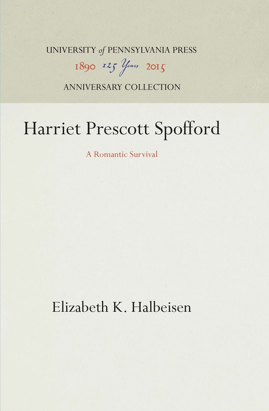 Book cover image for Harriet Prescott Spofford ISBN: 9781512816556
