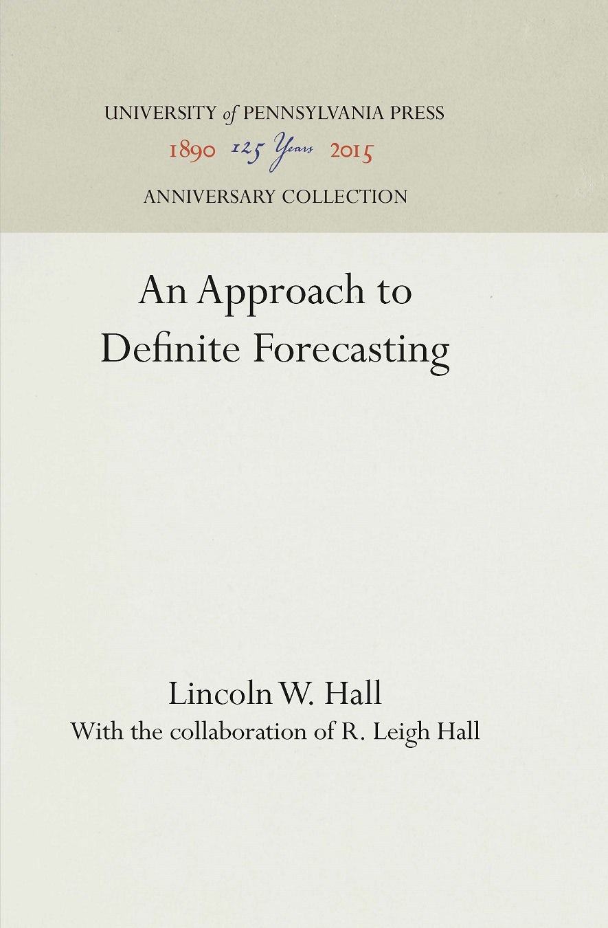 Book cover image for An Approach to Definite Forecasting ISBN: 9781512816570