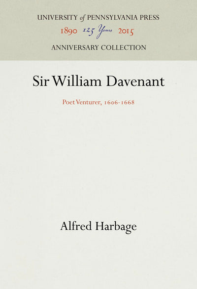 Cover image for Sir William Davenant, isbn: 9781512816655