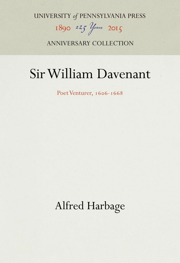 Cover image for Sir William Davenant, isbn: 9781512816655